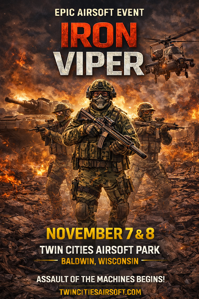 IRON VIPER AIRSOFT GAME POSTER